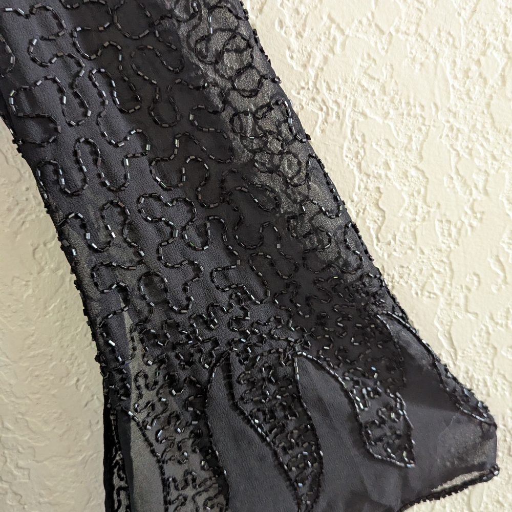 Dress Barn Black Beaded Blouse - Picture 4 of 5